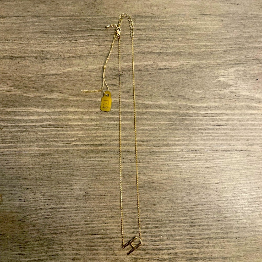 Gold Initial “H” Necklace